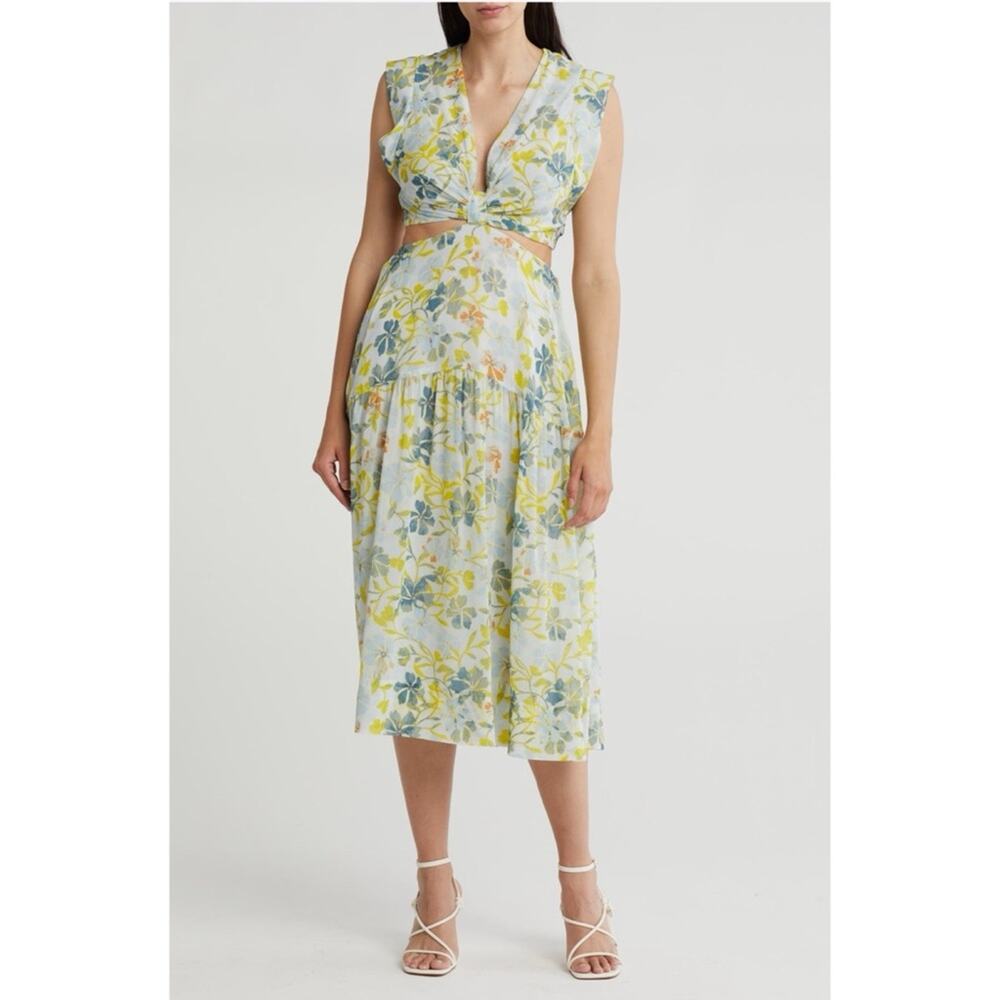 NWT JOIE Maeve Floral Print Cutout Sleeveless Dress